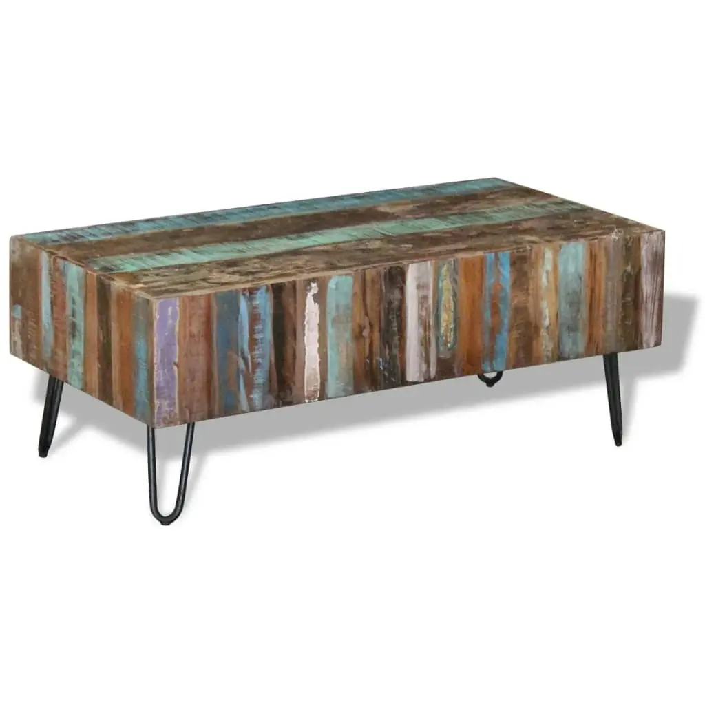 Coffee Table Solid Reclaimed Wood 100x50x38 cm 243455