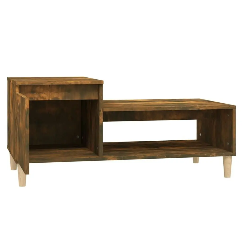 Coffee Table Smoked Oak 100x50x45 cm Engineered Wood 821129