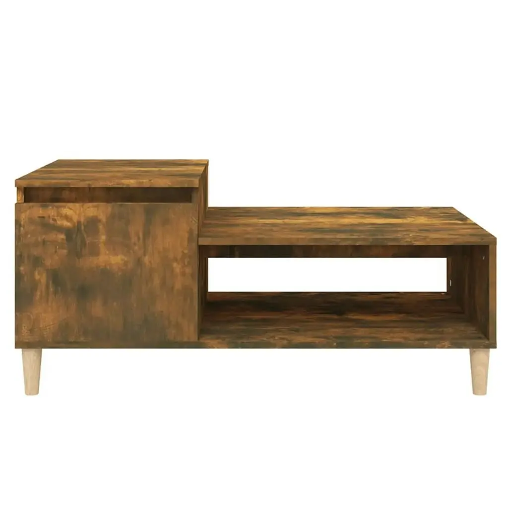 Coffee Table Smoked Oak 100x50x45 cm Engineered Wood 821129