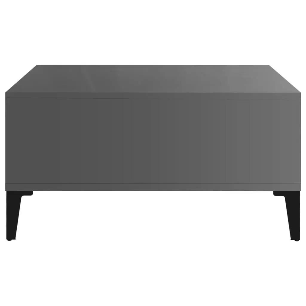 Coffee Table High Gloss Grey 60x60x30 cm Engineered Wood 805994