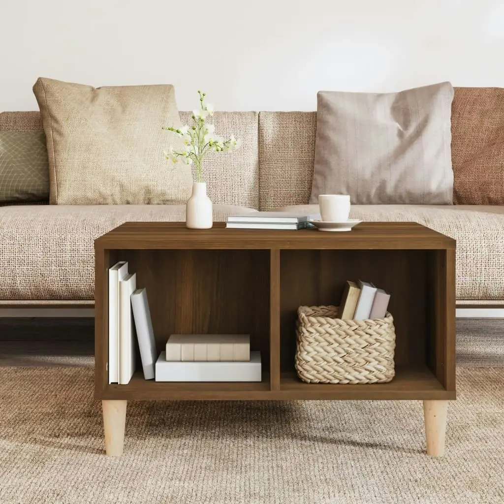 Coffee Table Brown Oak 60x50x36.5 cm Engineered Wood 821035