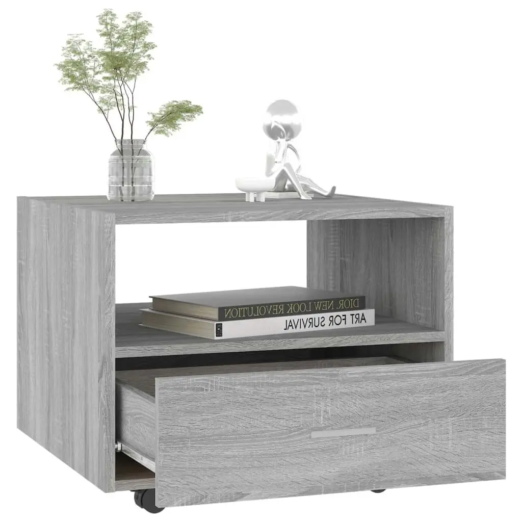 Coffee Table Grey Sonoma 55x55x40 cm Engineered Wood 816938