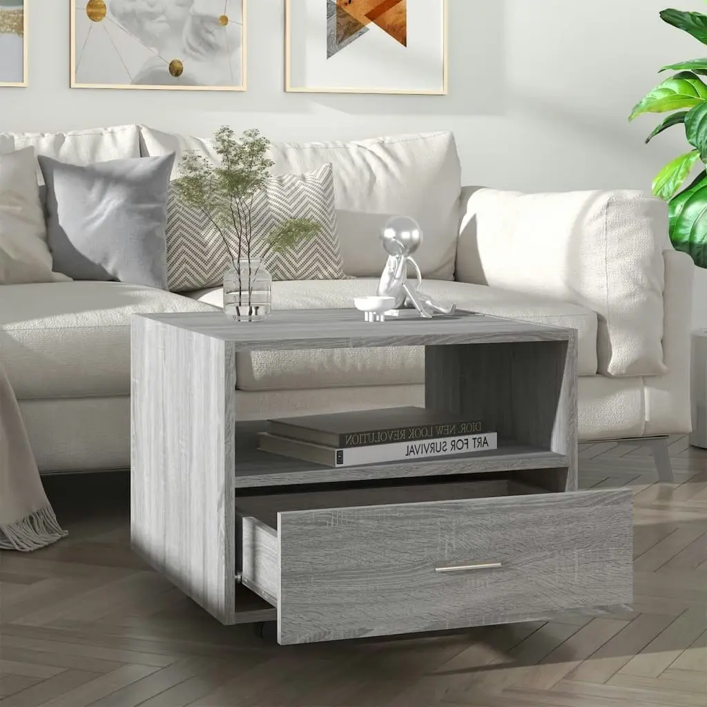 Coffee Table Grey Sonoma 55x55x40 cm Engineered Wood 816938