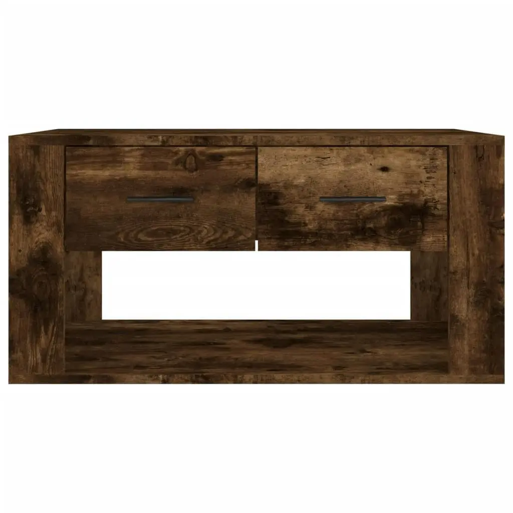 Coffee Table Smoked Oak 80x50x40 cm Engineered Wood 816533