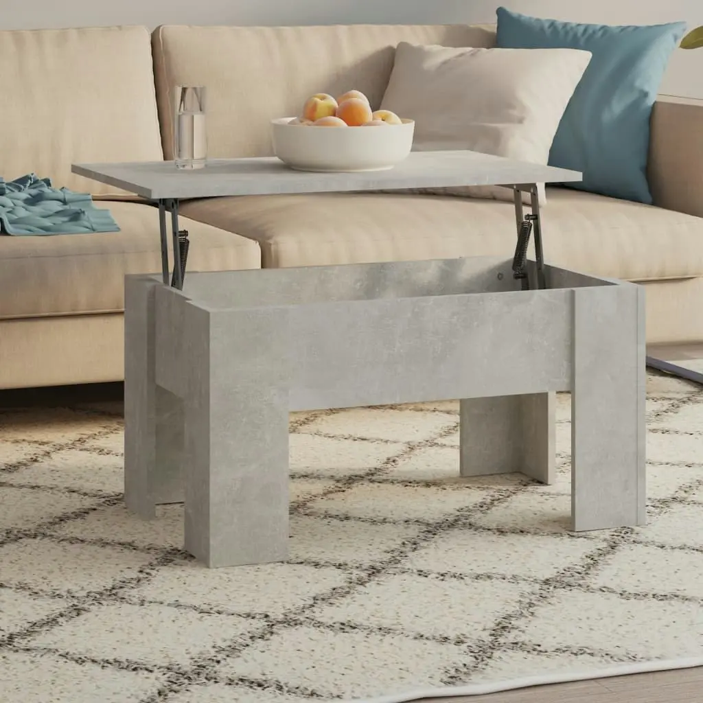 Coffee Table Concrete Grey 79x49x41 cm Engineered Wood 809696