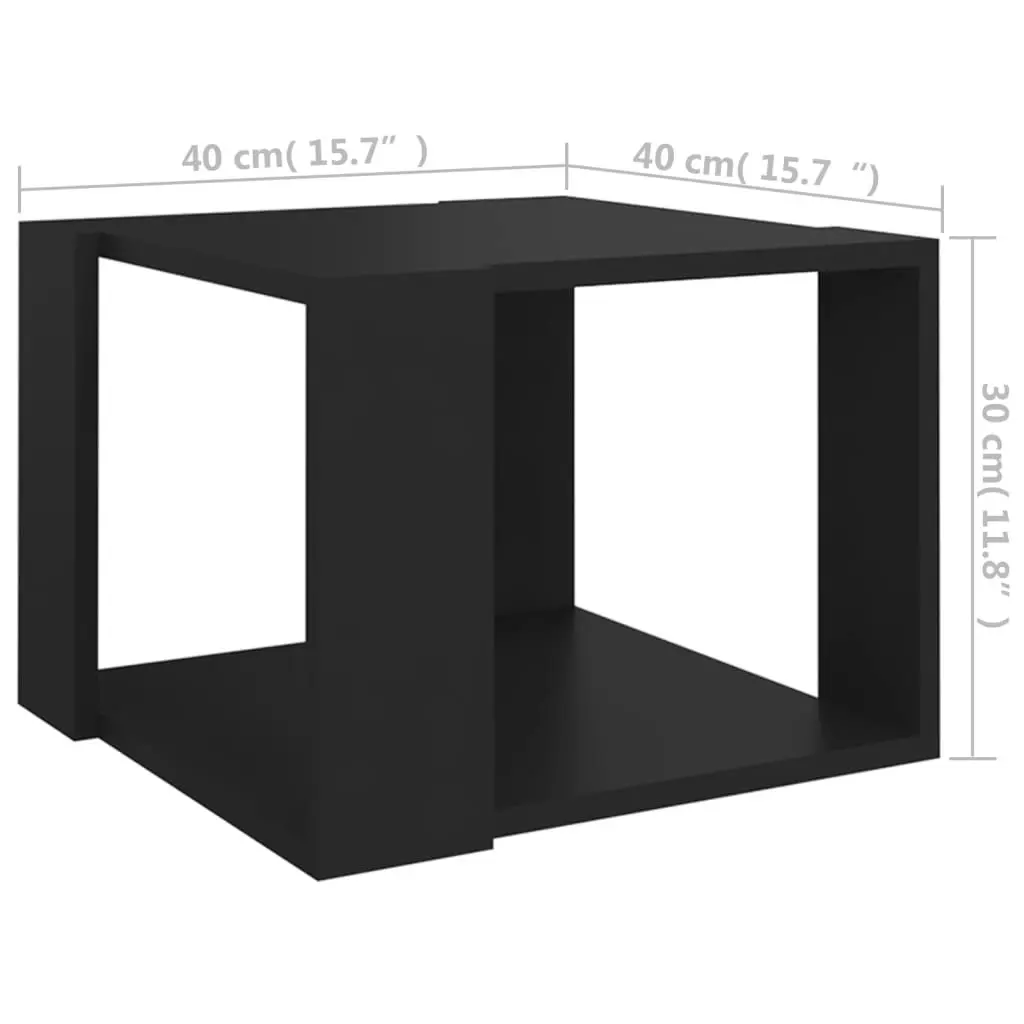 Coffee Table Black 40x40x30 cm Engineered Wood 806311