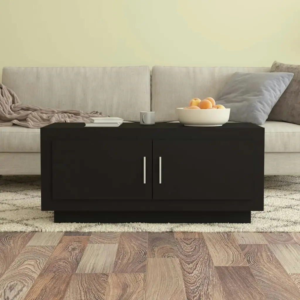 Coffee Table Black 102x50x45 cm Engineered Wood 811809