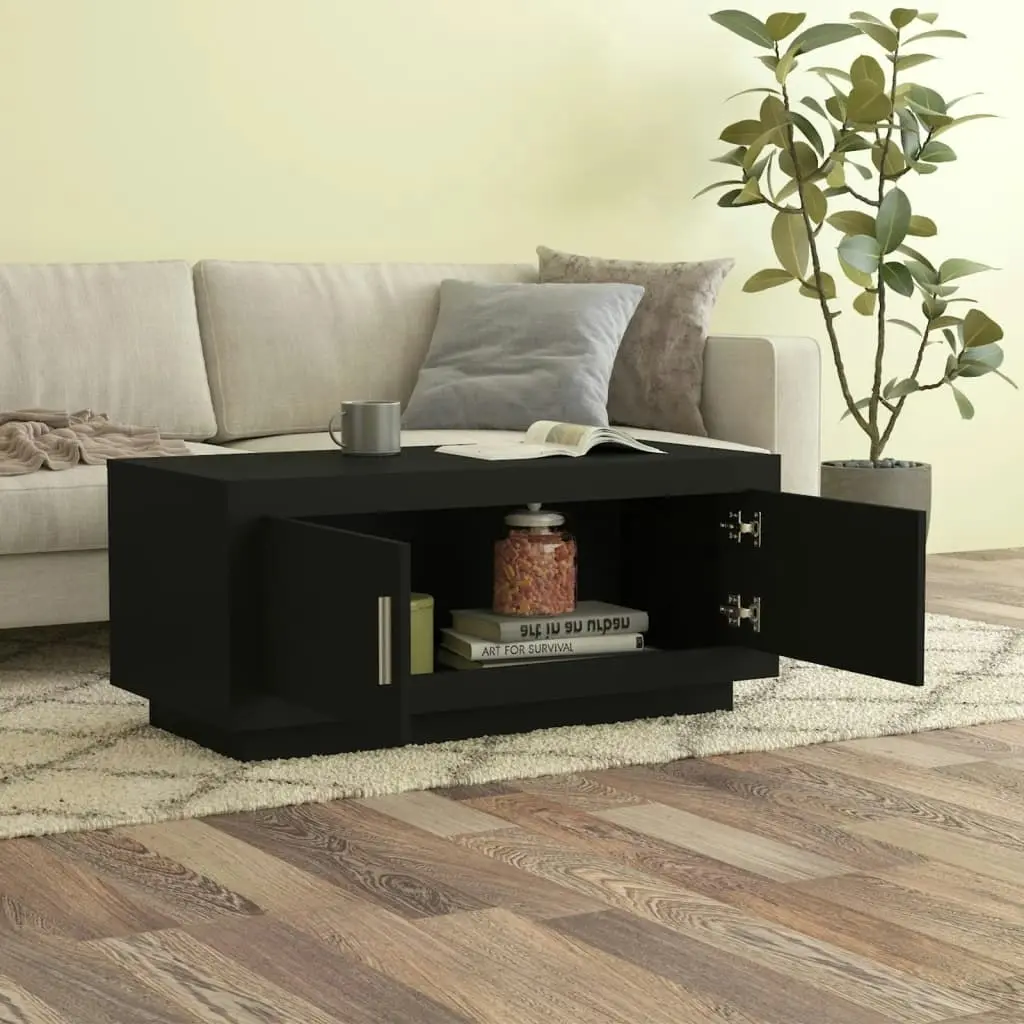 Coffee Table Black 102x50x45 cm Engineered Wood 811809