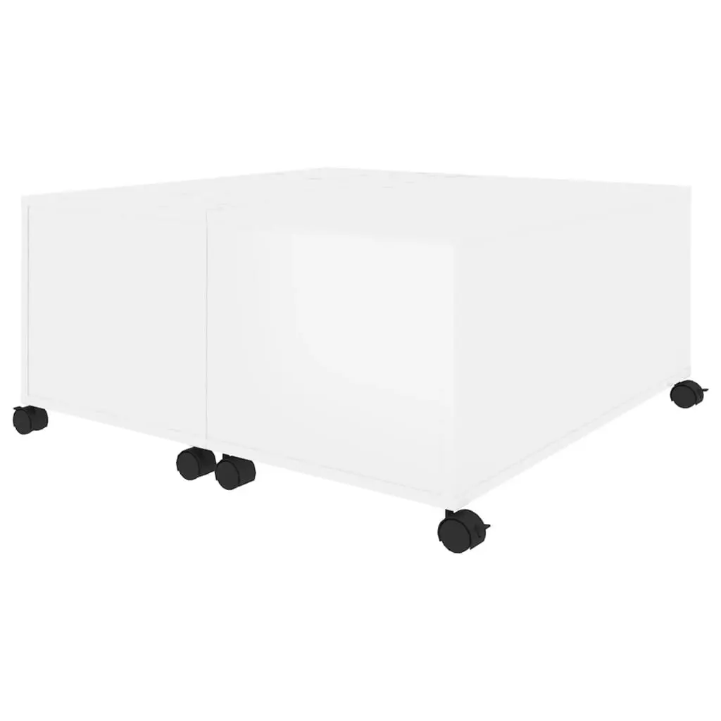 Coffee Table High Gloss White 75x75x38 cm Engineered Wood 806873