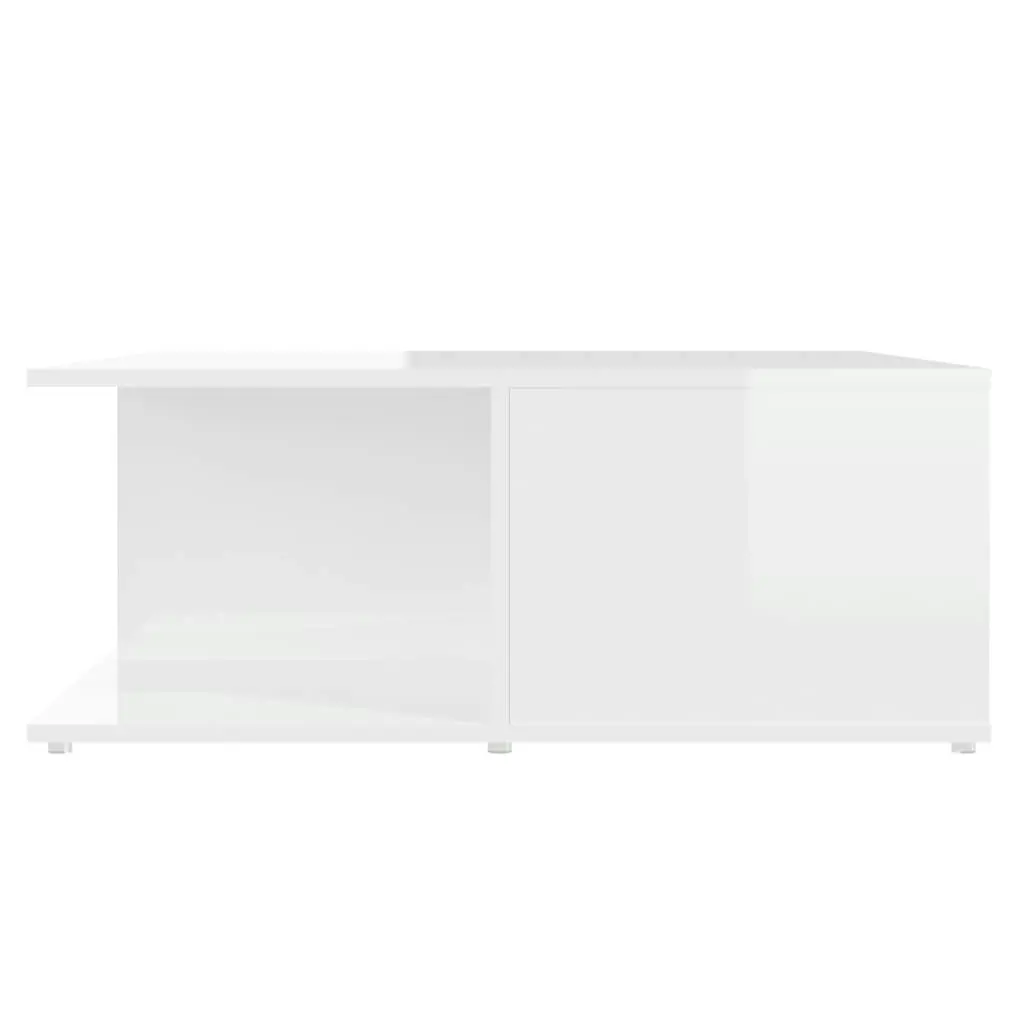 Coffee Table High Gloss White 80x80x31 cm Engineered Wood 806882