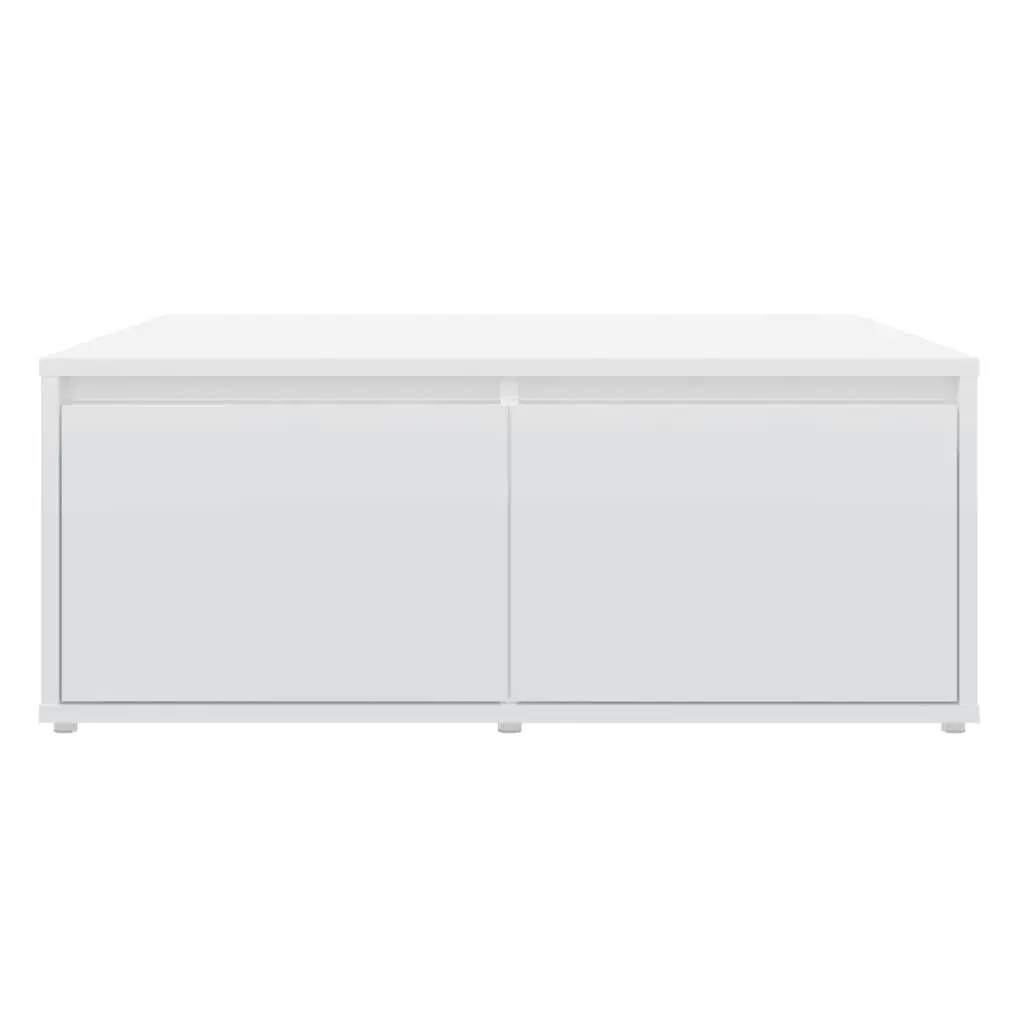 Coffee Table High Gloss White 80x80x31 cm Engineered Wood 806882