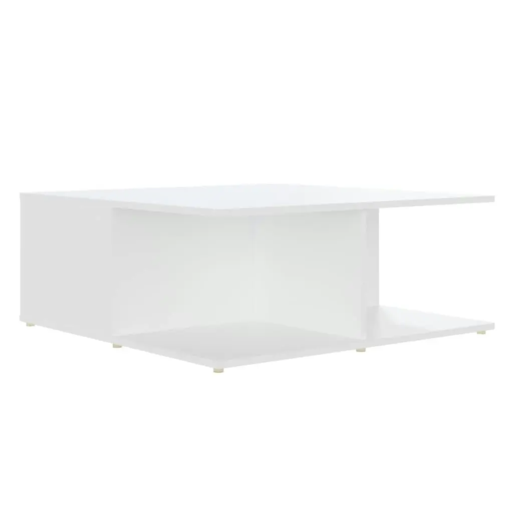 Coffee Table High Gloss White 80x80x31 cm Engineered Wood 806882