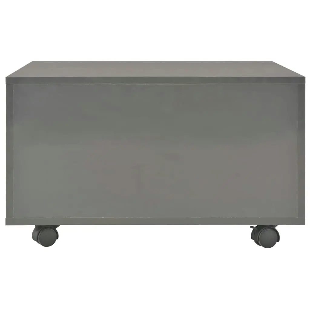 Coffee Table High Gloss Grey 60x60x35 cm Engineered Wood 283723