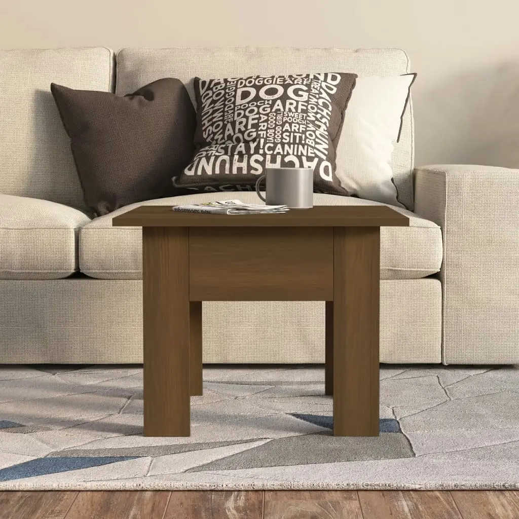 Coffee Table Brown Oak 55x55x42 cm Engineered Wood 813070