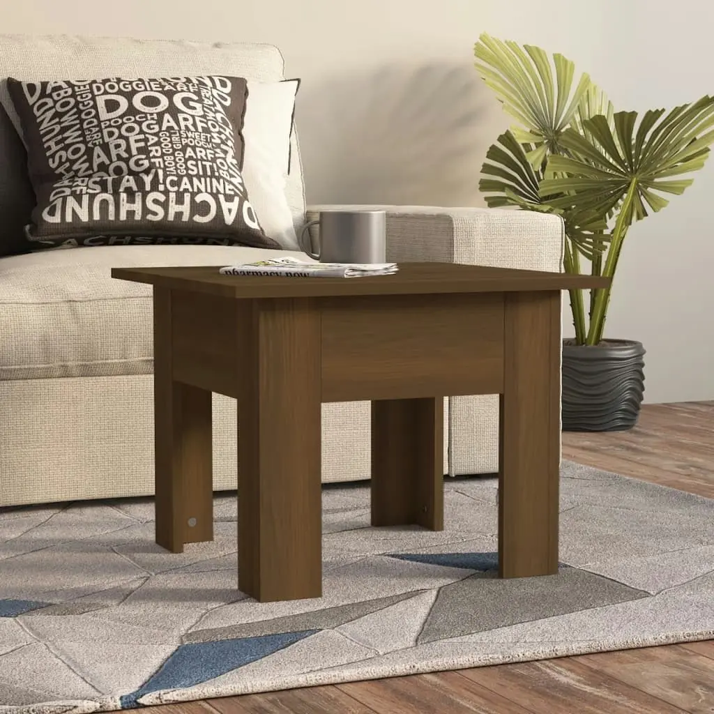 Coffee Table Brown Oak 55x55x42 cm Engineered Wood 813070