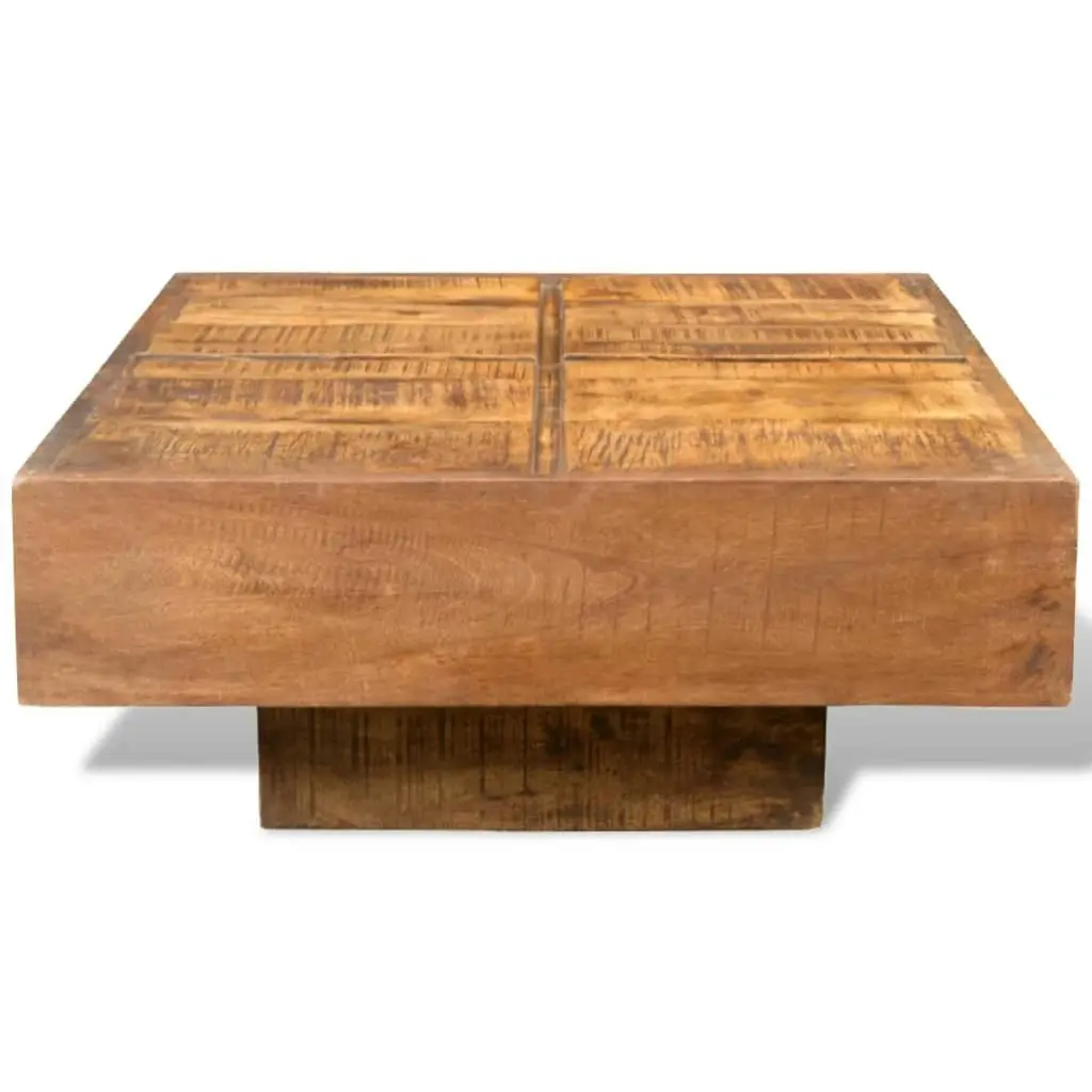 Coffee Table Brown Square Solid Mango Wood 241132