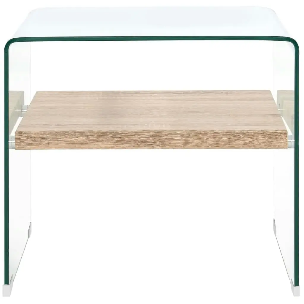 Coffee Table Clear 50x50x45 cm Tempered Glass 284742