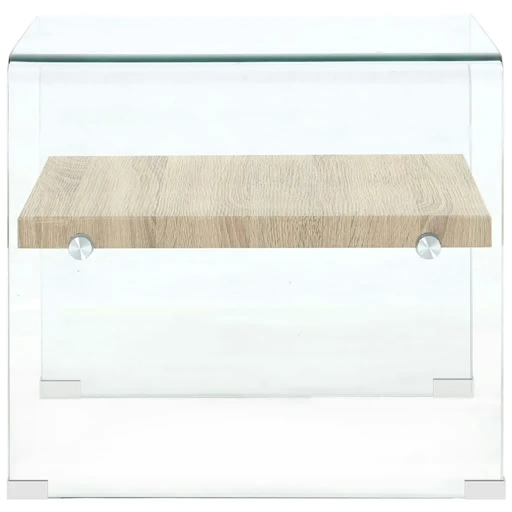 Coffee Table Clear 50x50x45 cm Tempered Glass 284742