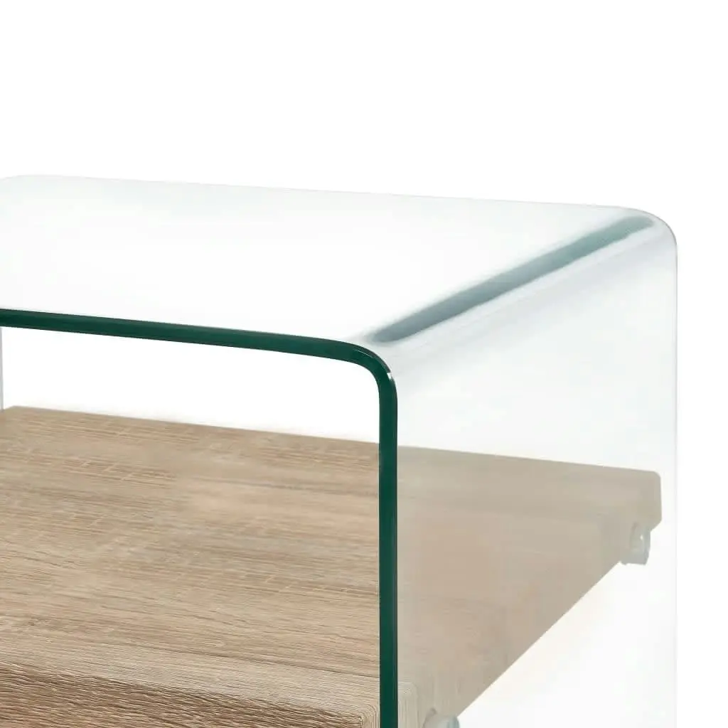 Coffee Table Clear 50x50x45 cm Tempered Glass 284742