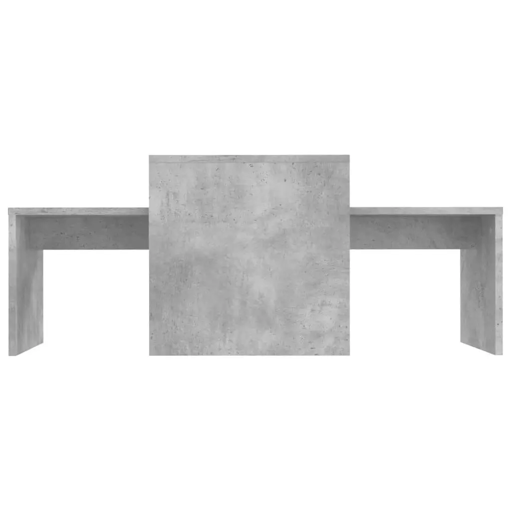 Coffee Table Set Concrete Grey 100x48x40 cm Engineered Wood 802916