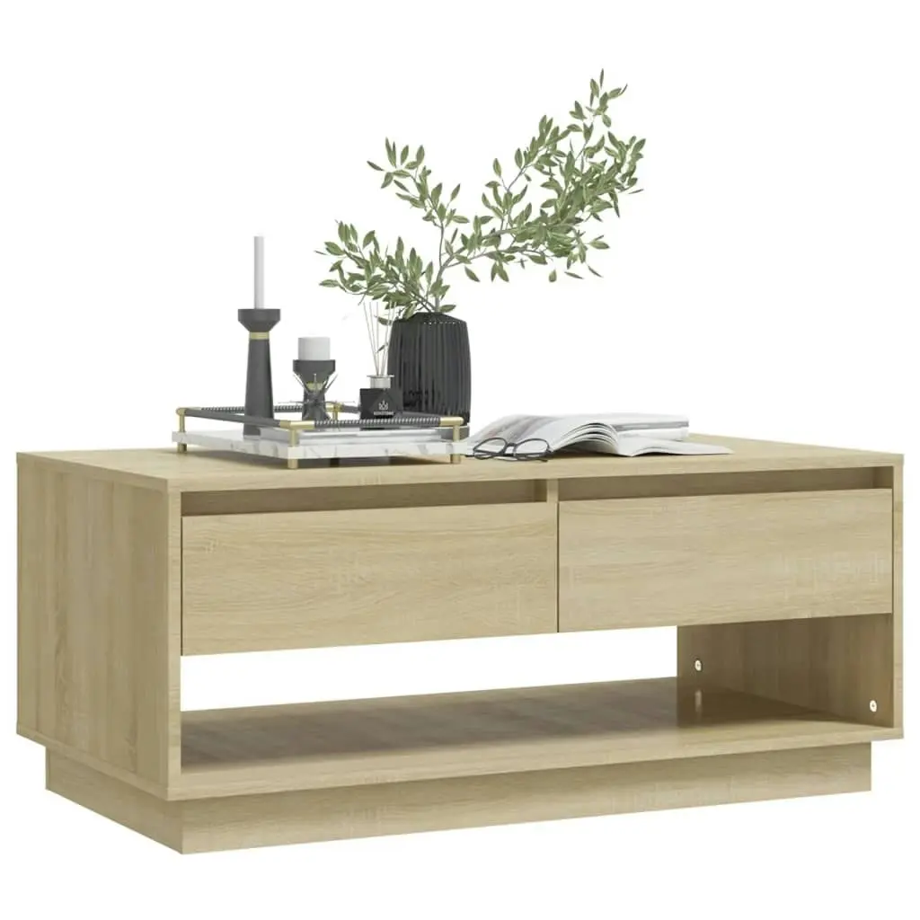 Coffee Table Sonoma Oak 102.5x55x44 cm Engineered Wood 809506