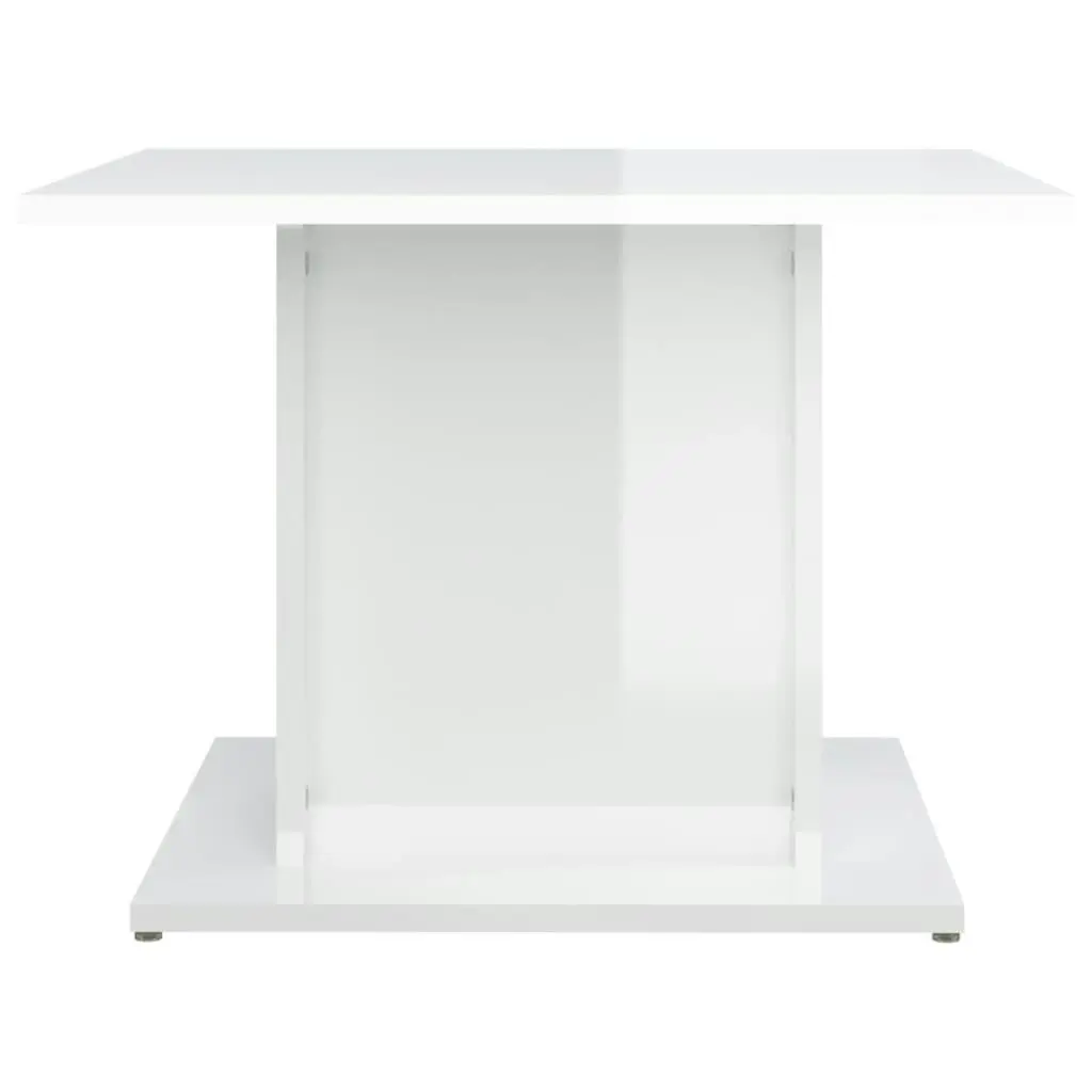 Coffee Table High Gloss White 55.5x55.5x40 cm Engineered Wood 810322