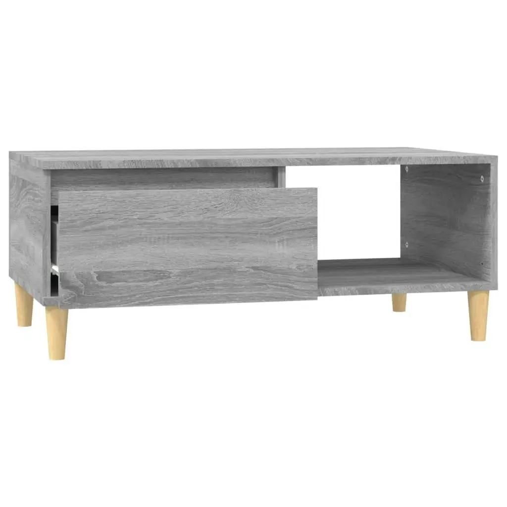 Coffee Table Grey Sonoma 90x50x36.5 cm Engineered Wood 821050