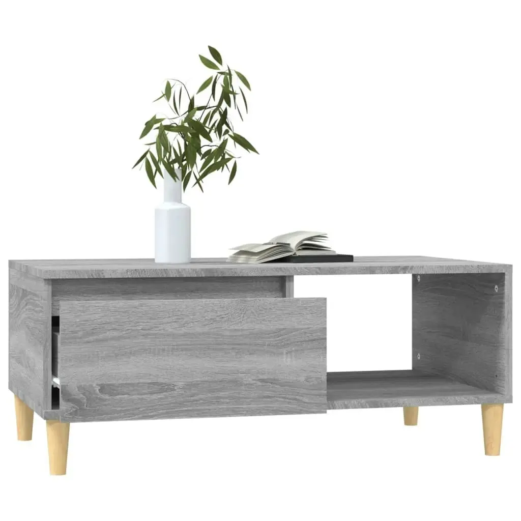 Coffee Table Grey Sonoma 90x50x36.5 cm Engineered Wood 821050