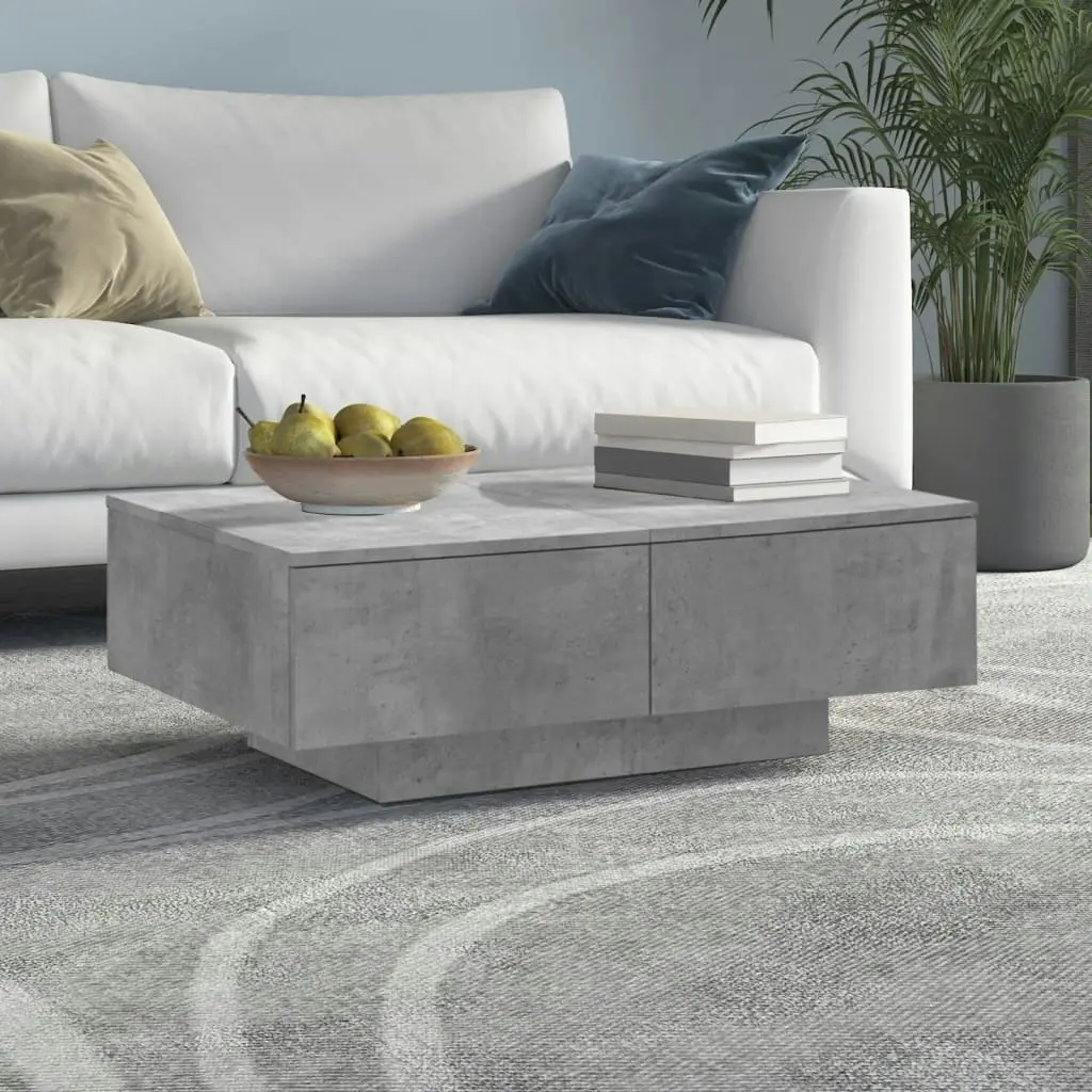 Coffee Table Concrete Grey 90x60x31 cm Engineered Wood 804179