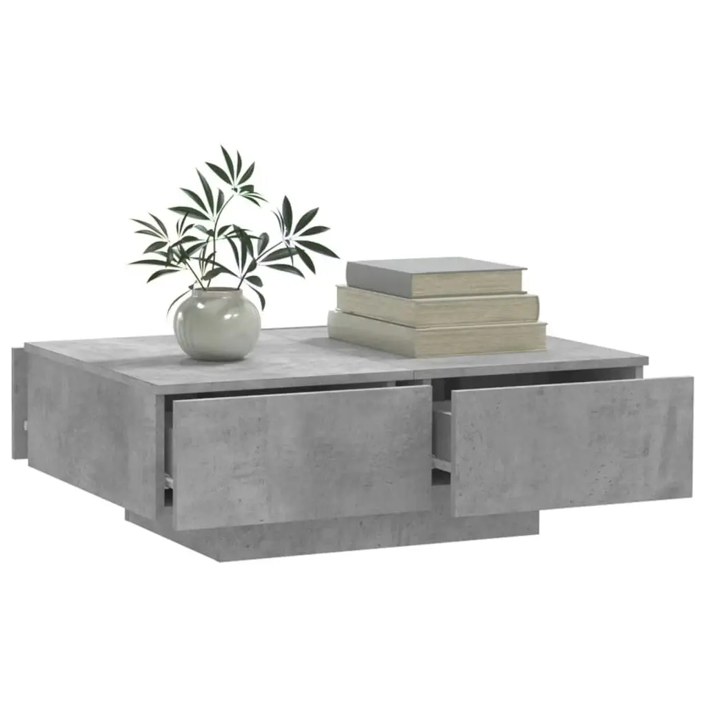 Coffee Table Concrete Grey 90x60x31 cm Engineered Wood 804179