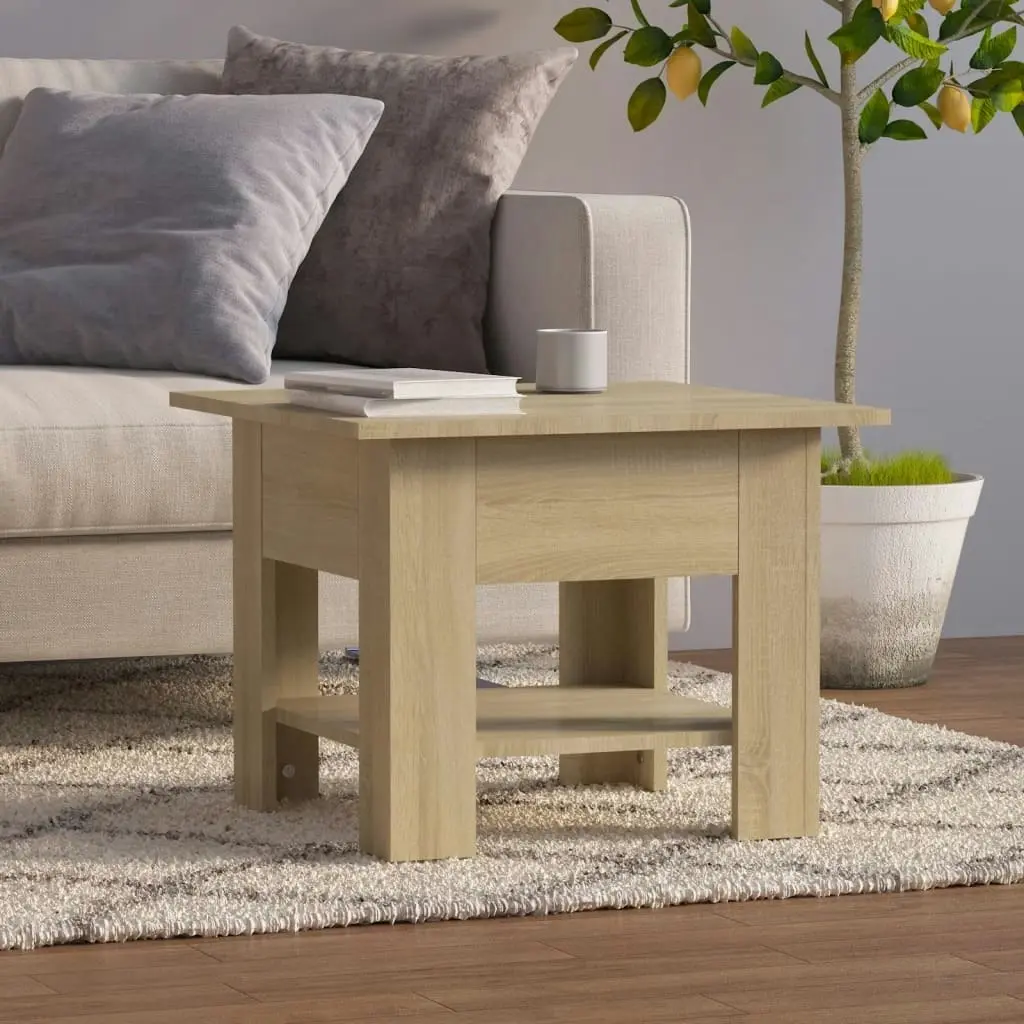 Coffee Table Sonoma Oak 55x55x42 cm Engineered Wood 810265