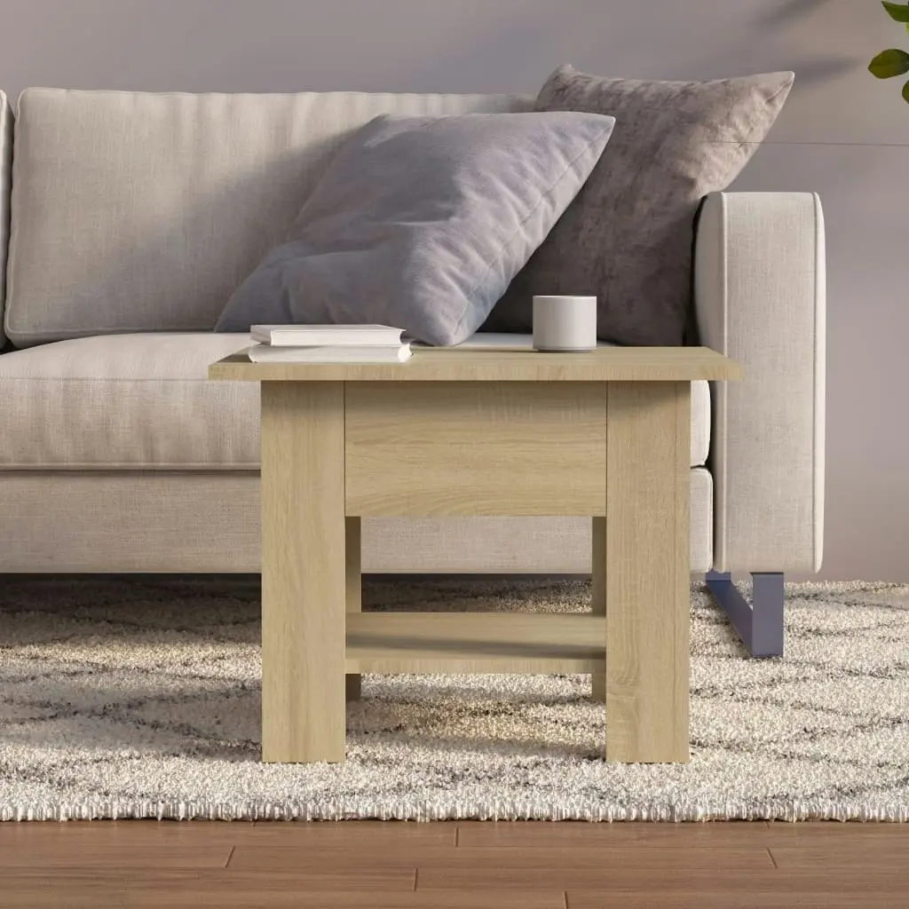 Coffee Table Sonoma Oak 55x55x42 cm Engineered Wood 810265