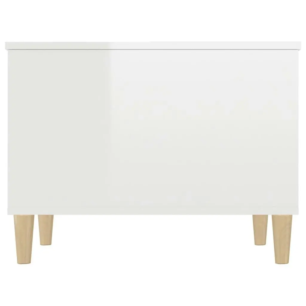 Coffee Table High Gloss White 60x44.5x45 cm Engineered Wood 819566