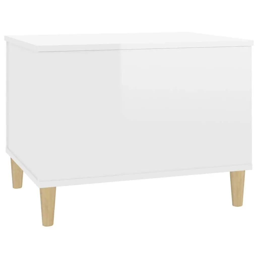 Coffee Table High Gloss White 60x44.5x45 cm Engineered Wood 819566