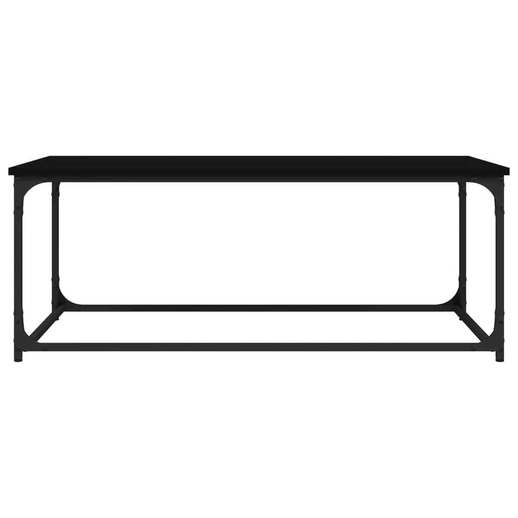 Coffee Table Black 102x50x40 cm Engineered Wood and Iron 823297