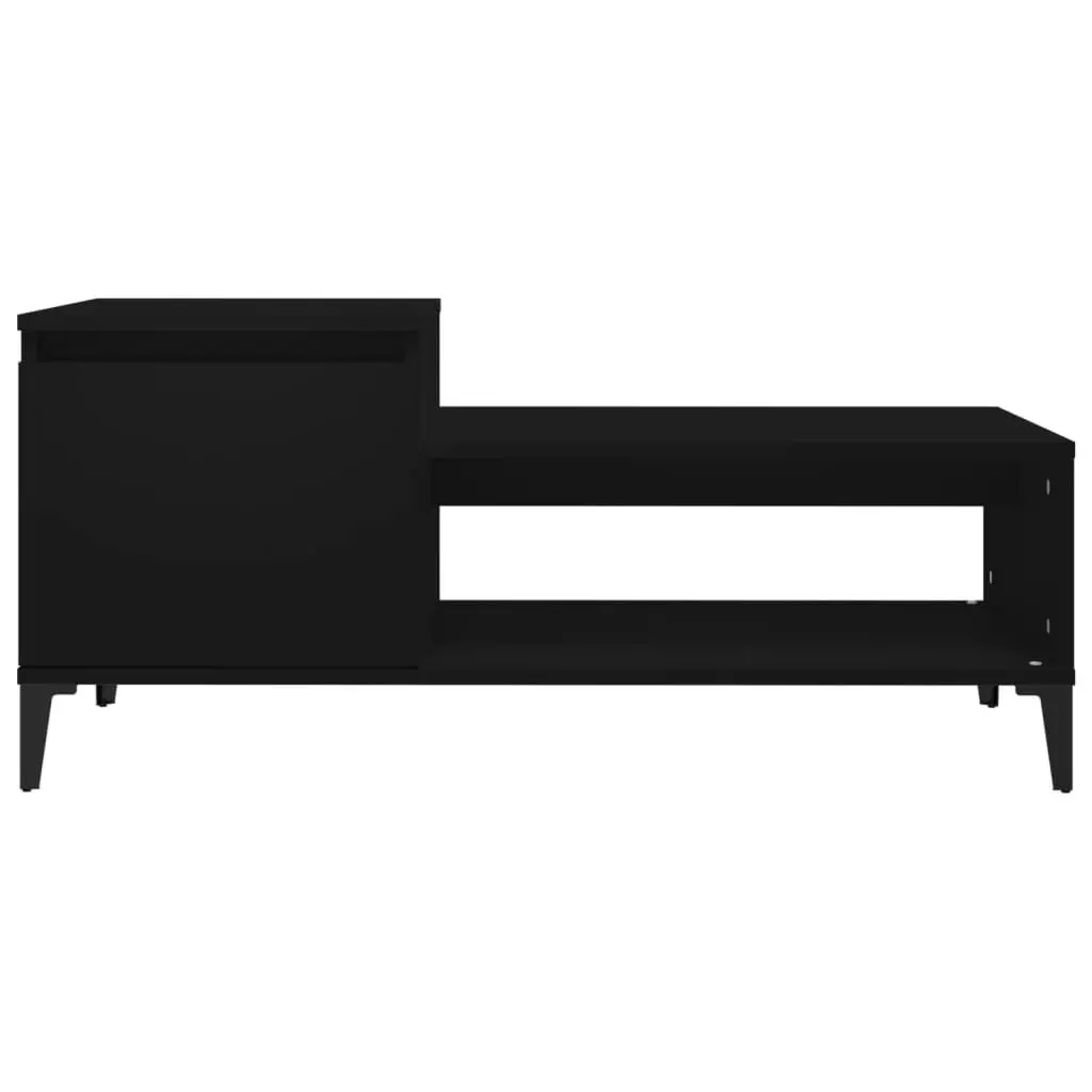 Coffee Table Black 100x50x45 cm Engineered Wood 821133