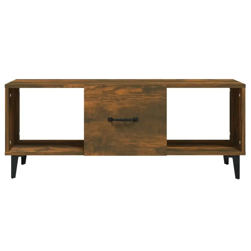 Coffee Table Smoked Oak 102x50x40 cm Engineered Wood 817528