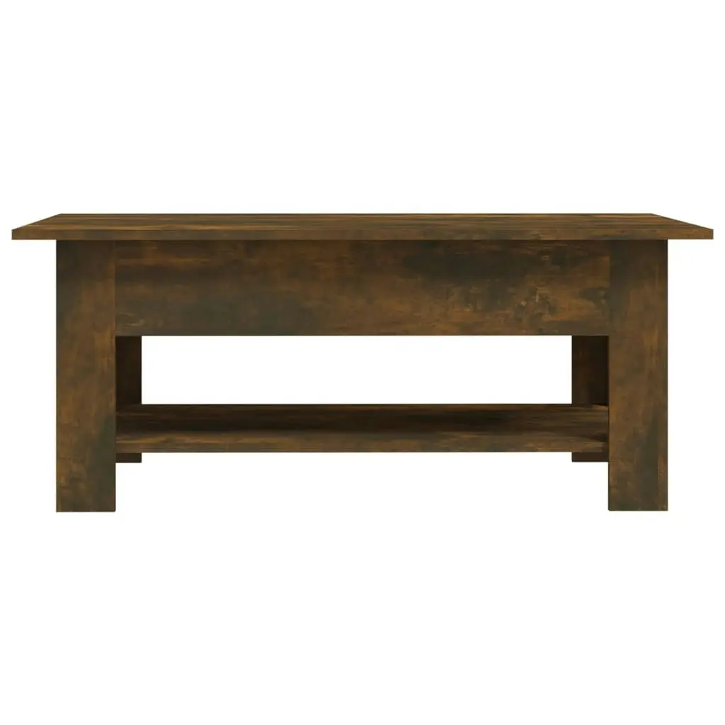 Coffee Table Smoked Oak 102x55x42 cm Engineered Wood 813074