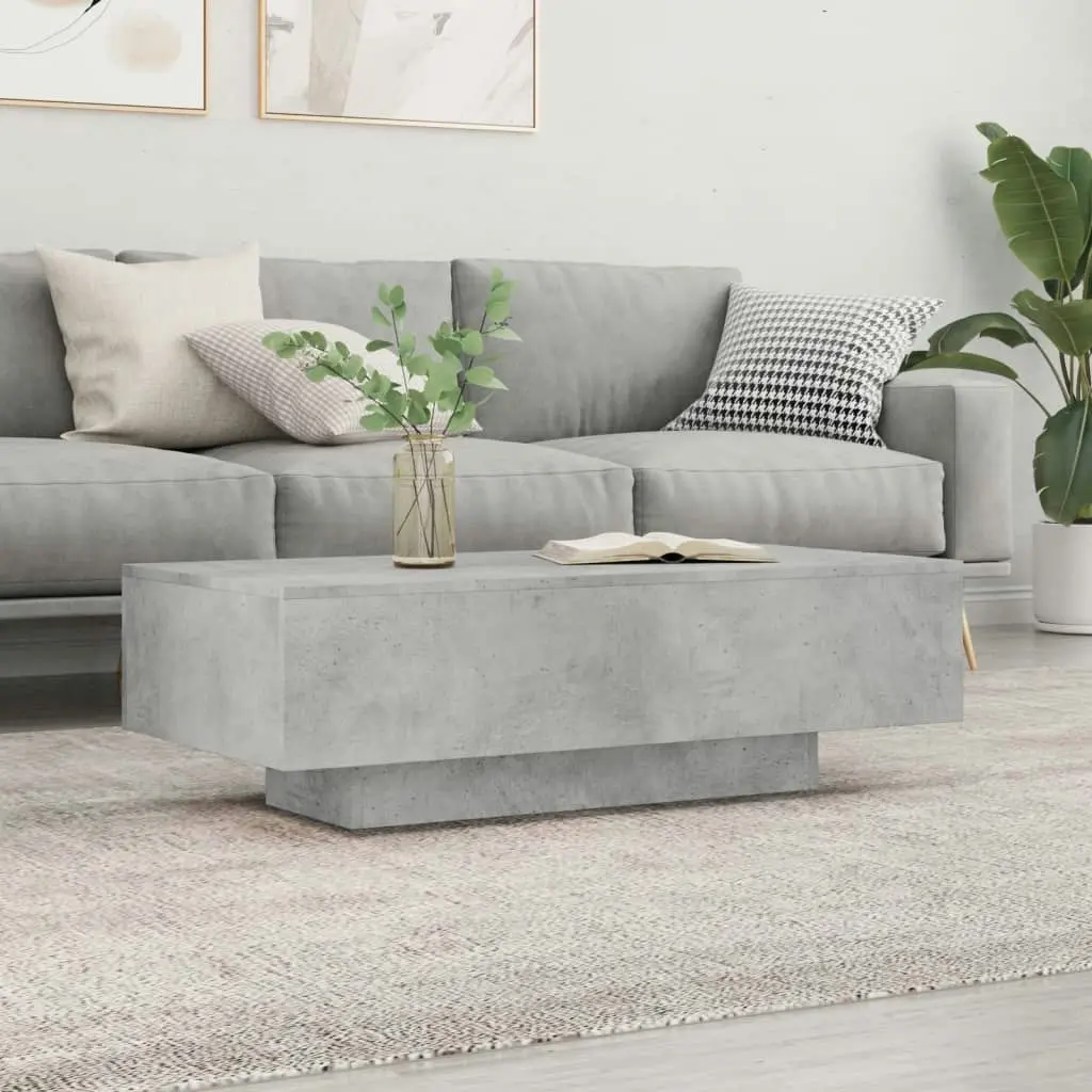 Coffee Table Concrete Grey 100x49.5x31 cm Engineered Wood 833891