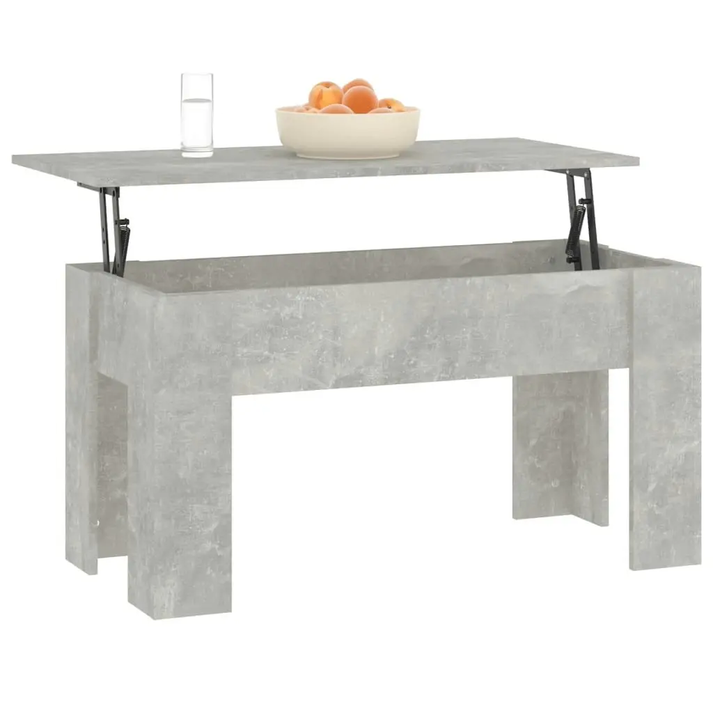 Coffee Table Concrete Grey 101x49x52 cm Engineered Wood 809687