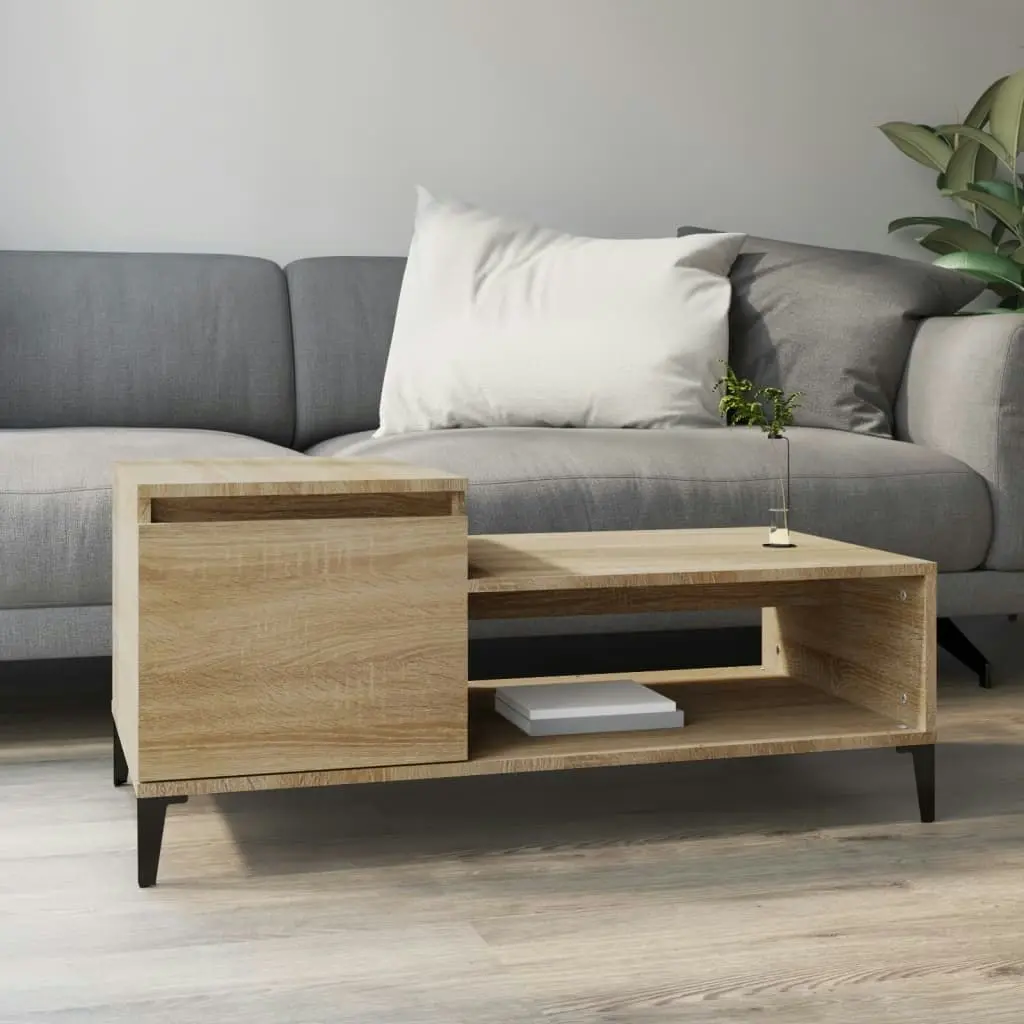 Coffee Table Sonoma Oak 100x50x45 cm Engineered Wood 821135