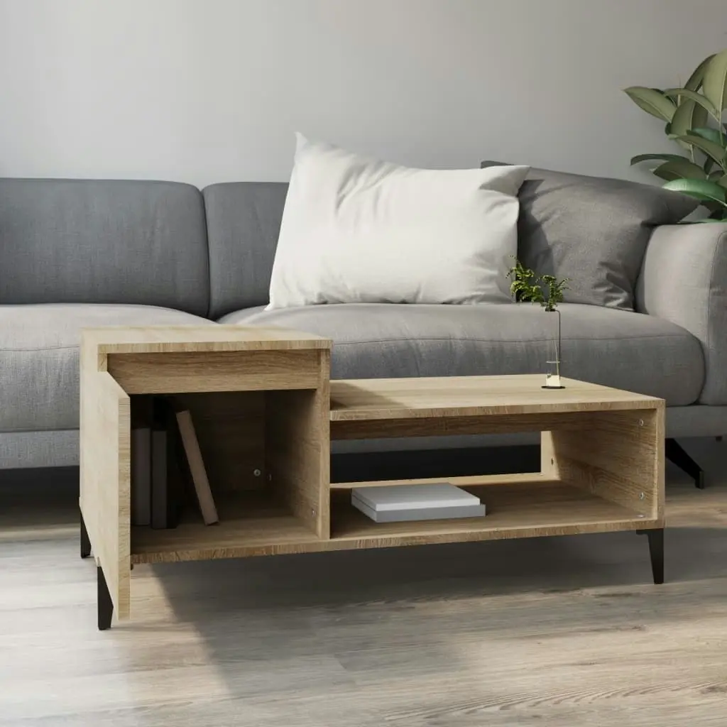 Coffee Table Sonoma Oak 100x50x45 cm Engineered Wood 821135