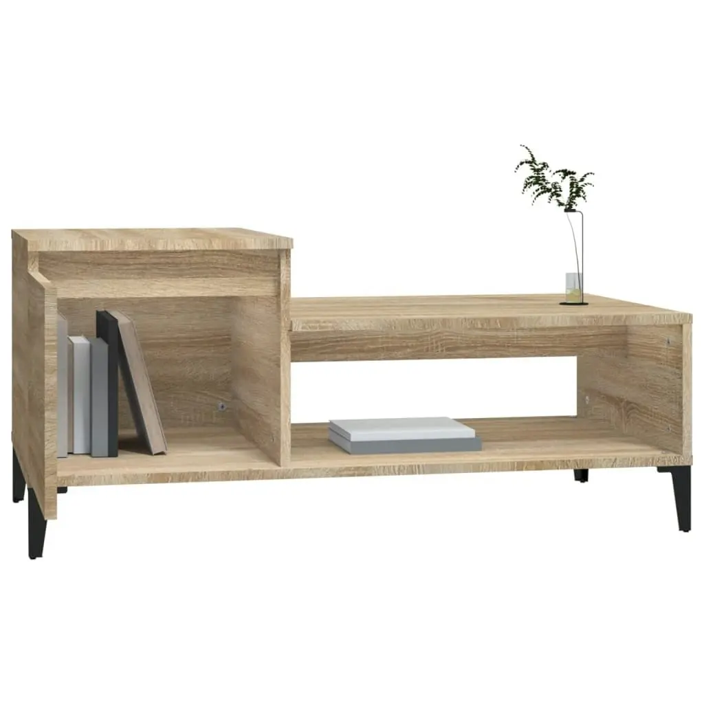 Coffee Table Sonoma Oak 100x50x45 cm Engineered Wood 821135