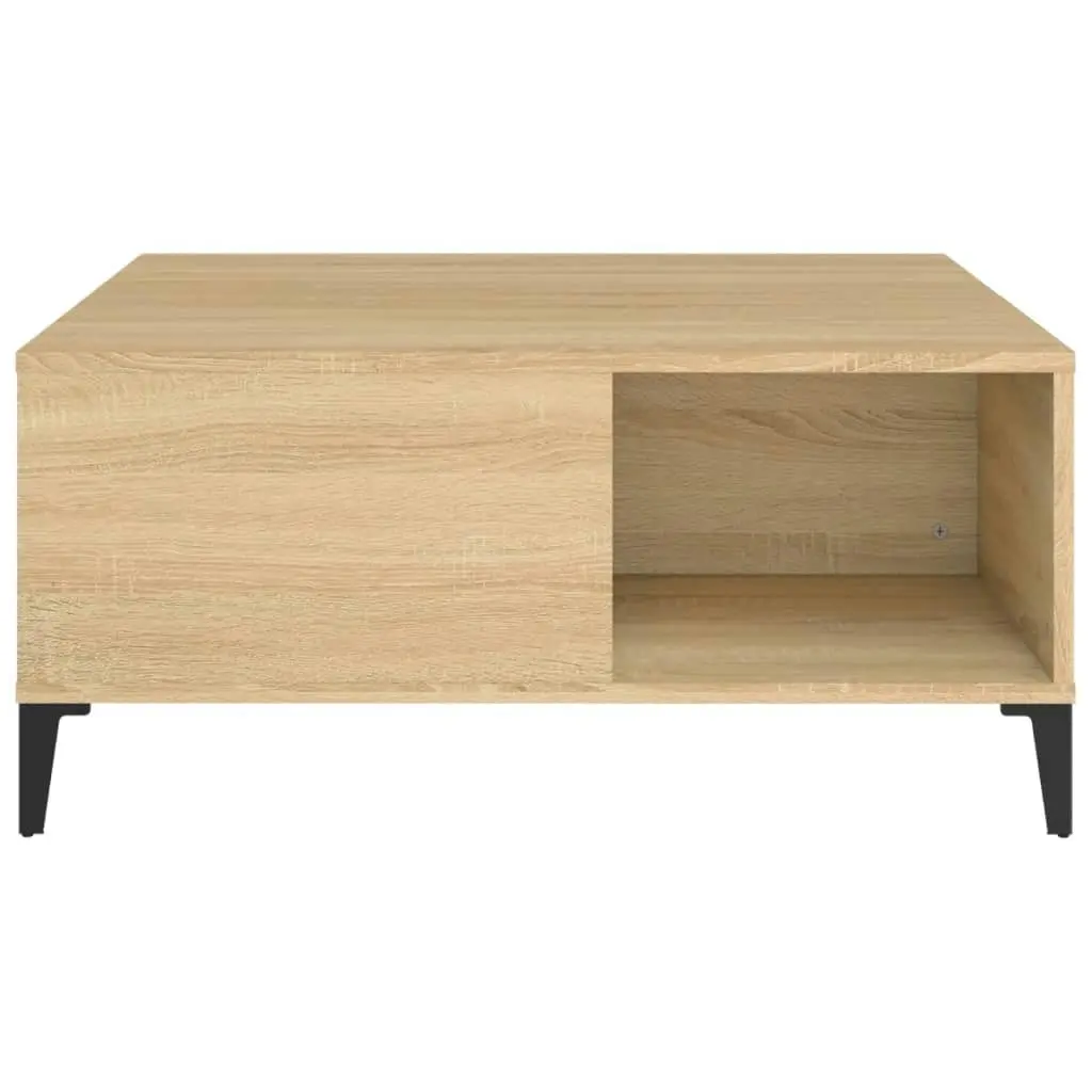 Coffee Table Sonoma Oak 80x80x36.5 cm Engineered Wood 821103