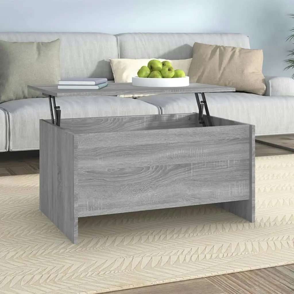 Coffee Table Grey Sonoma 80x55.5x41.5 cm Engineered Wood 819270