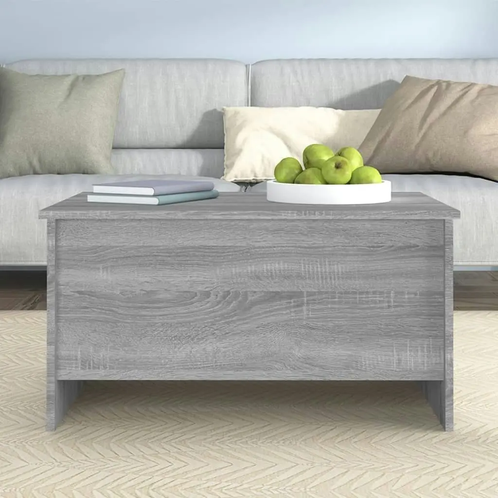 Coffee Table Grey Sonoma 80x55.5x41.5 cm Engineered Wood 819270