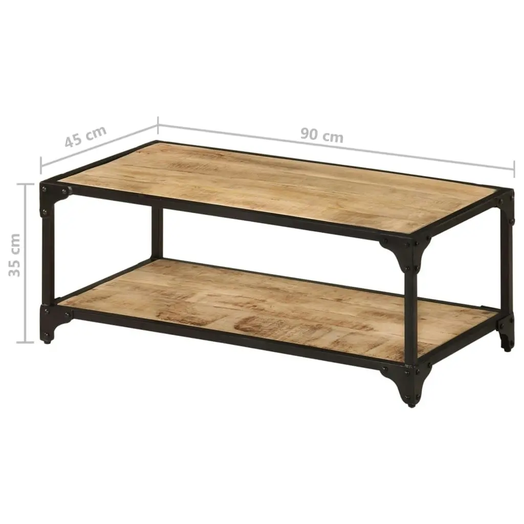 Coffee Table 90x45x35 cm Solid Rough Mango Wood 328265