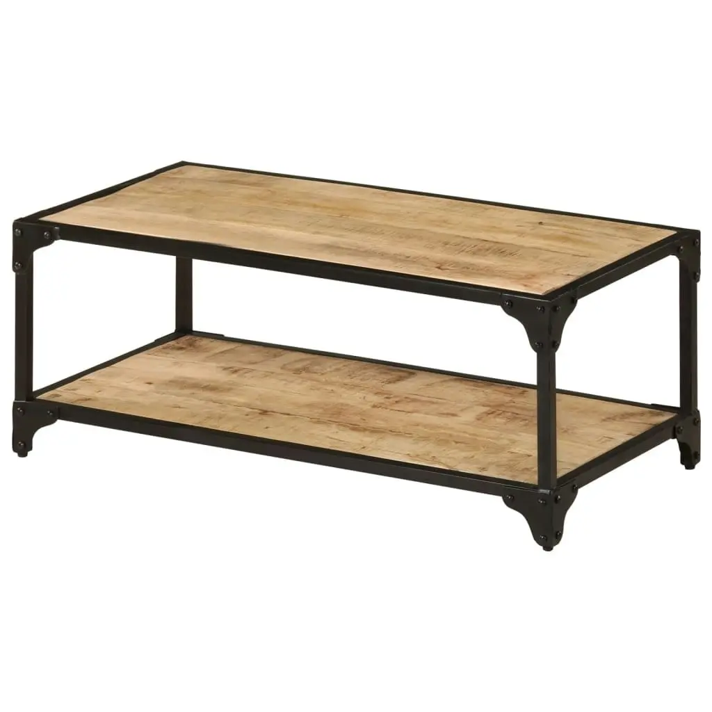 Coffee Table 90x45x35 cm Solid Rough Mango Wood 328265