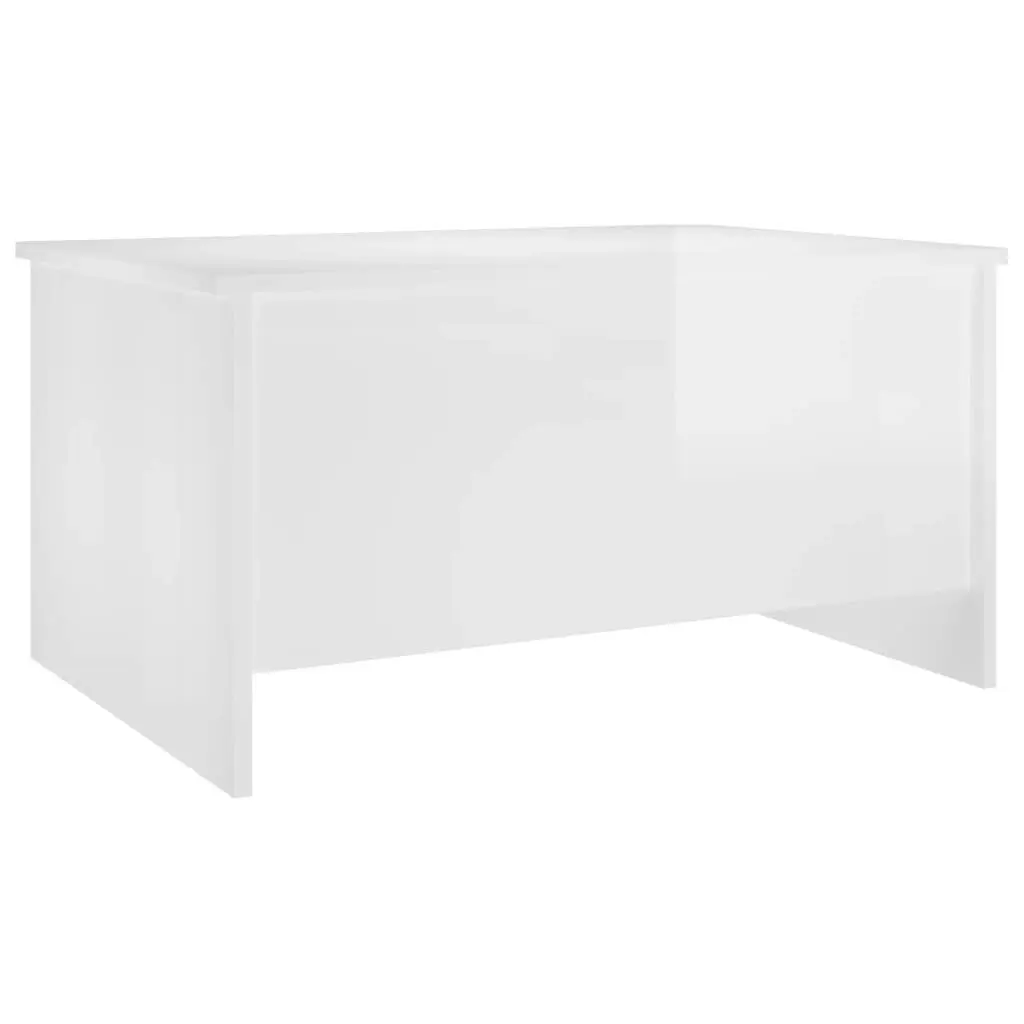 Coffee Table High Gloss White 80x55.5x41.5 cm Engineered Wood 809680