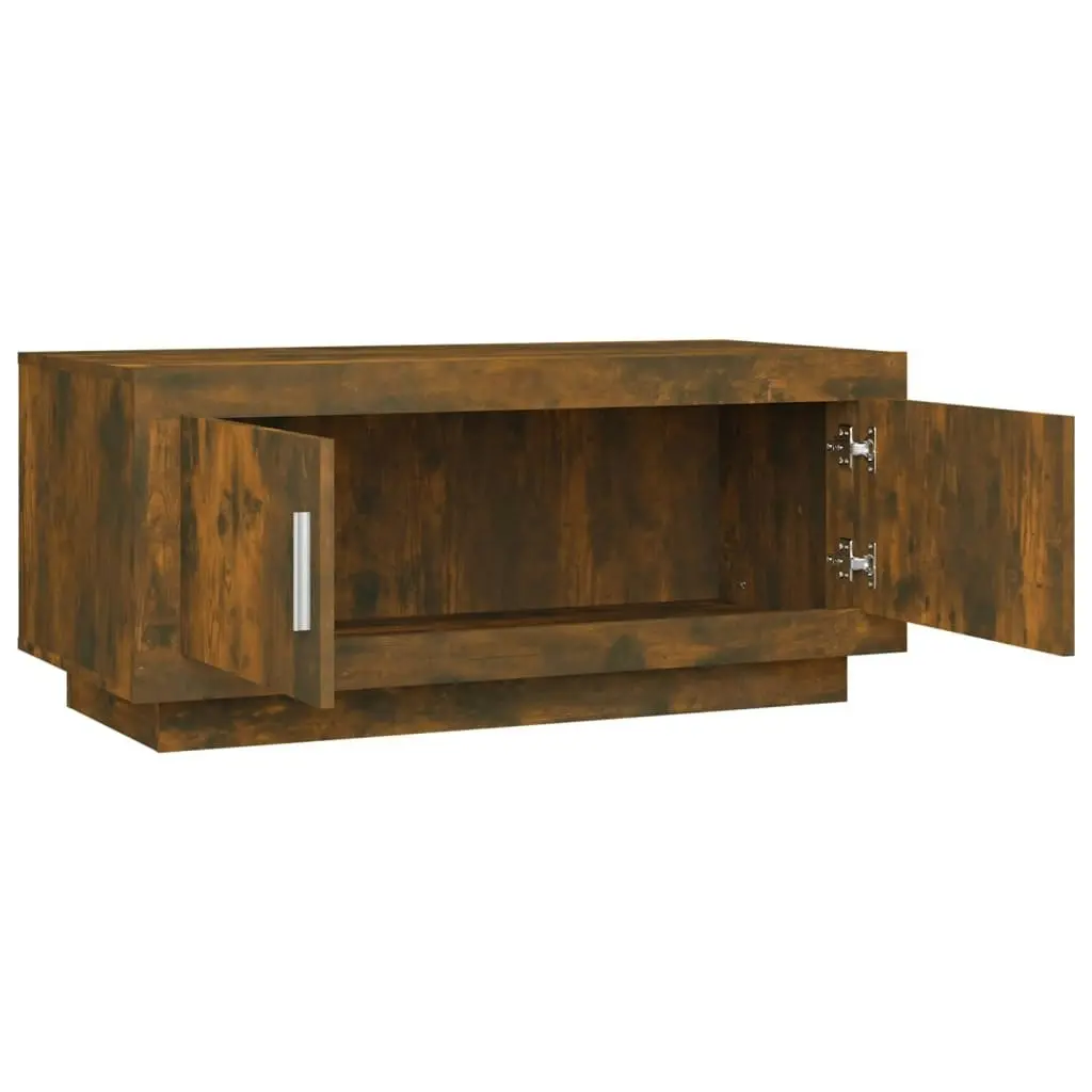 Coffee Table Smoked Oak 102x50x45 cm Engineered Wood 817231